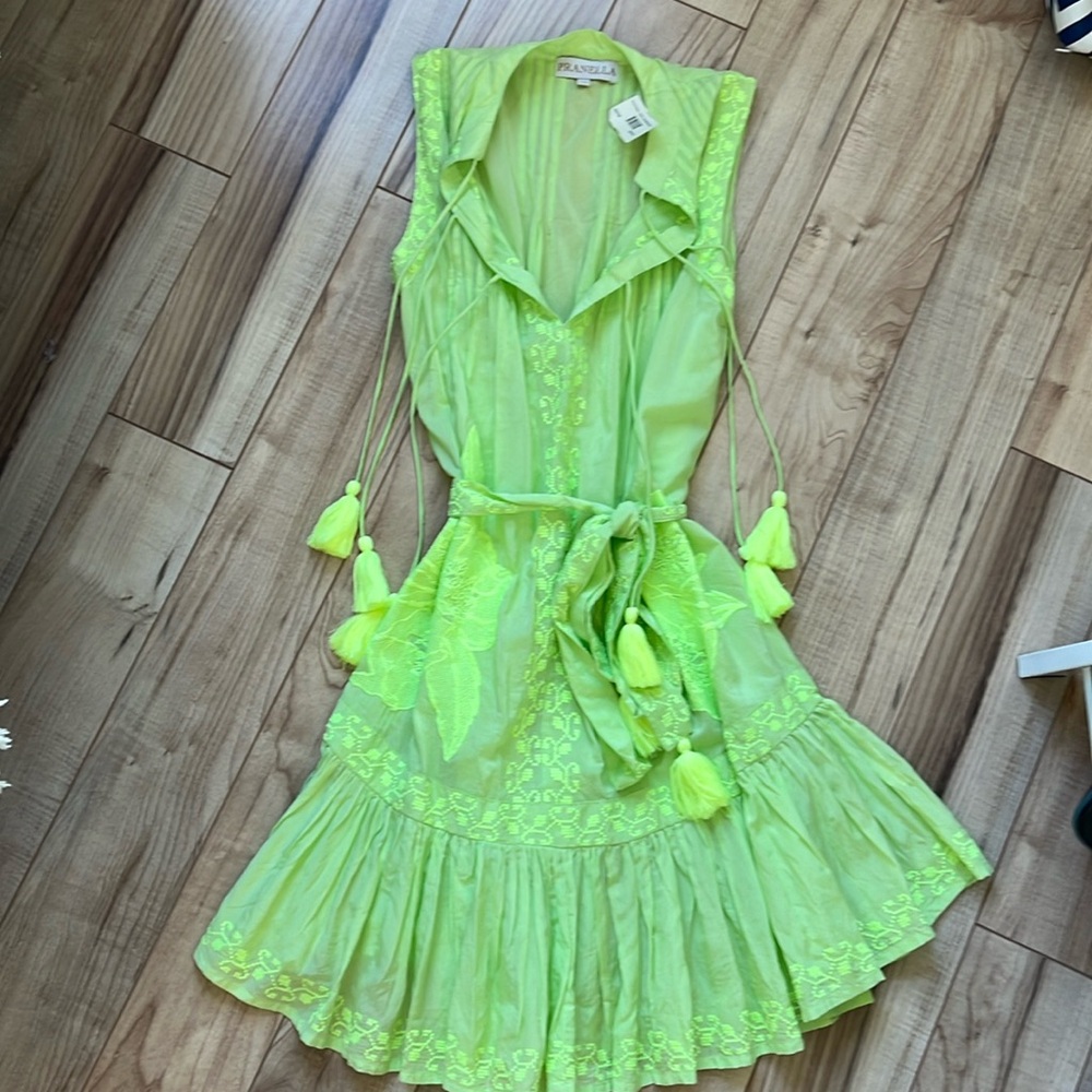 Elegant Lime Green Mini Dress